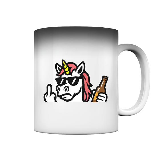 Einhorn mit Mittelfinger – Rave-Rainbow in Rebellion - Magic Mug