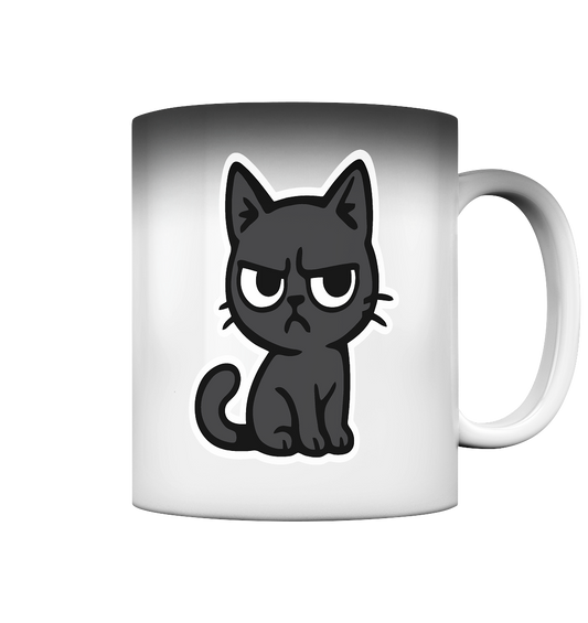 Schwarze Katze im Schatten – Personal wird beobachtet - Magic Mug