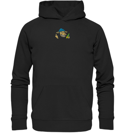 Schaf mit Mittelfinger im Partymodus – Dancefloor? Nur wenn’s brennt - Organic Hoodie (Stick)