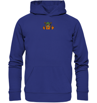 Lama mit Mittelfinger – Dein freches Statement gegen nervige Fragen und blöde Menschen - Organic Hoodie (Stick)