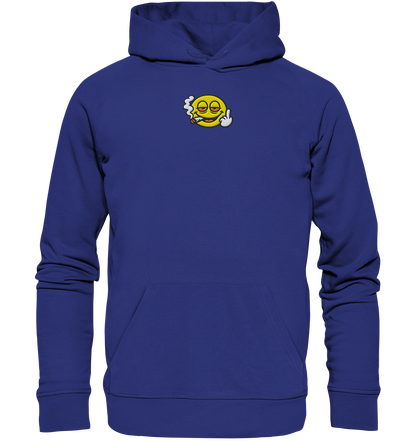 Smiley mit Mittelfinger – Wie ein Joint, nur zum Anziehen - Organic Hoodie (Stick)