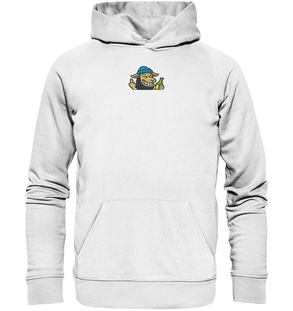 Schaf mit Mittelfinger im Partymodus – Dancefloor? Nur wenn’s brennt - Organic Hoodie (Stick)
