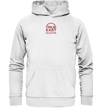 True East Logo – Kein Symbol. Eine Haltung. - Organic Hoodie (Stick)