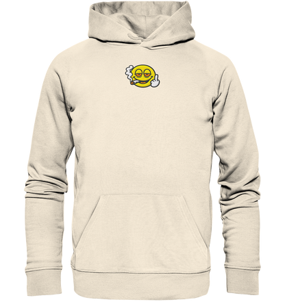 Smiley mit Mittelfinger – Wie ein Joint, nur zum Anziehen - Organic Hoodie (Stick)