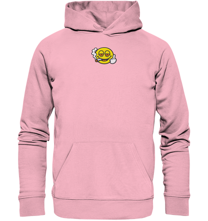 Smiley mit Mittelfinger – Wie ein Joint, nur zum Anziehen - Organic Hoodie (Stick)