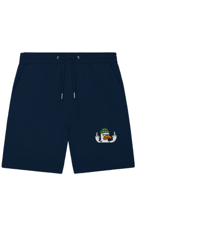 Möwe mit Mittelfinger – Kein Bock, keine Diskussionen - Organic Jogger Shorts (Stick)