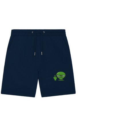 Alien mit Mittelfinger – Erdleben ist kein Ponyhof - Organic Jogger Shorts (Stick)