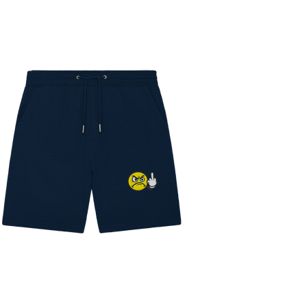 Smiley mit Mittelfinger – Dein stilles „Nope“ mit Gesicht - Organic Jogger Shorts (Stick)