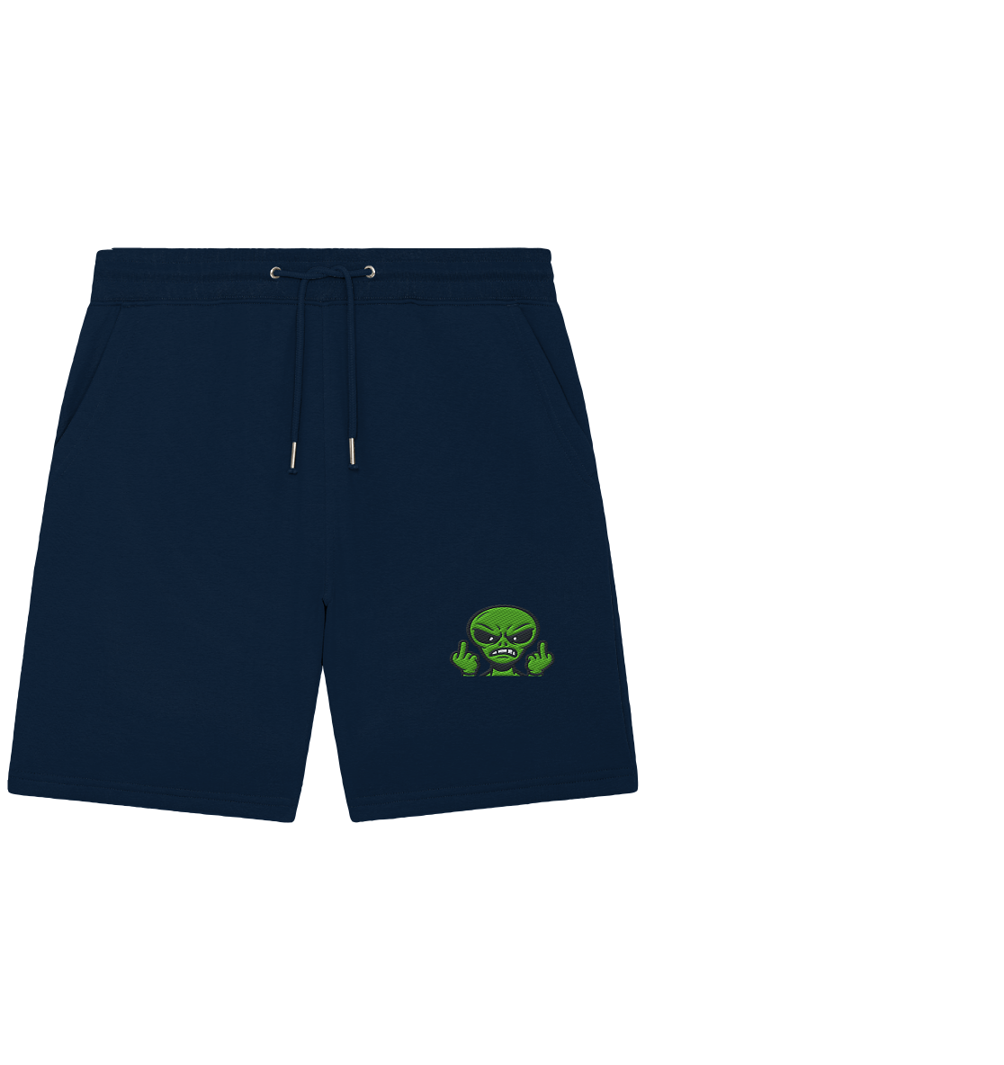 Alien mit Mittelfinger – Kontakt abgebrochen - Organic Jogger Shorts (Stick)