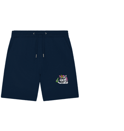 Einhorn mit Mittelfinger – Im Partymodus scheißt’s auf Glitzerregeln - Organic Jogger Shorts (Stick)
