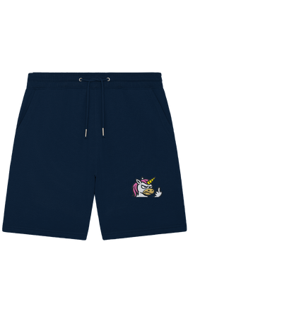 Einhorn mit Mittelfinger – Magie war gestern, jetzt kommt Klartext - Organic Jogger Shorts (Stick)