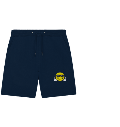 Smiley mit Mittelfinger – Gute Laune. Schlechte Laune. Klar geregelt. - Organic Jogger Shorts (Stick)