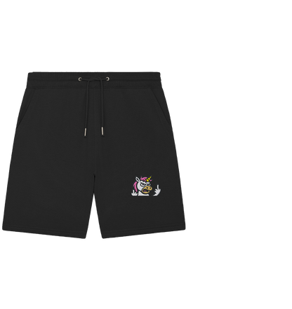 Einhorn mit Mittelfinger – Wenn die Zuckerwatte abgelaufen ist - Organic Jogger Shorts (Stick)