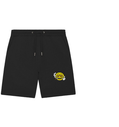 Smiley mit Mittelfinger – Wie ein Joint, nur zum Anziehen - Organic Jogger Shorts (Stick)