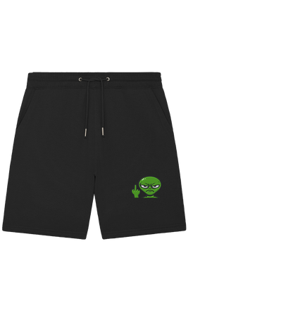 Alien mit Mittelfinger – Erdleben ist kein Ponyhof - Organic Jogger Shorts (Stick)