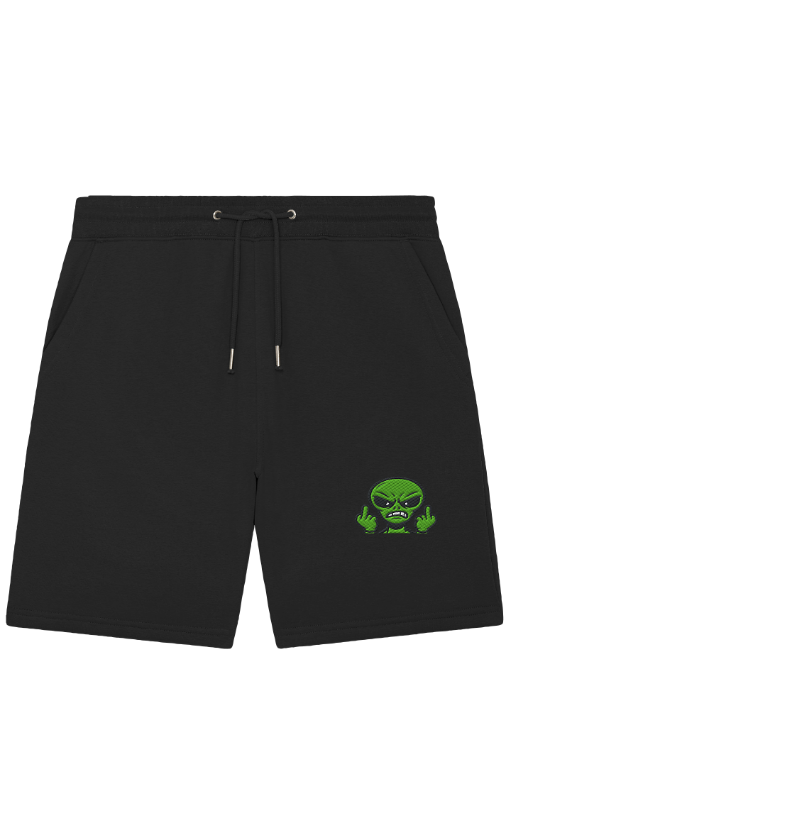 Alien mit Mittelfinger – Kontakt abgebrochen - Organic Jogger Shorts (Stick)