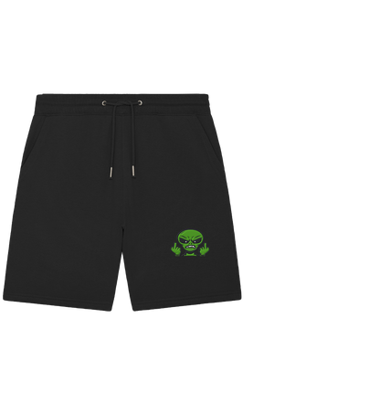 Alien mit Mittelfinger – Kontakt abgebrochen - Organic Jogger Shorts (Stick)
