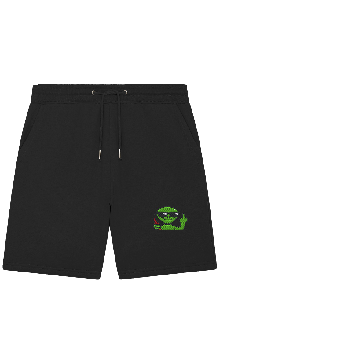 Alien mit Mittelfinger – Der Club gehört den Sternen - Organic Jogger Shorts (Stick)