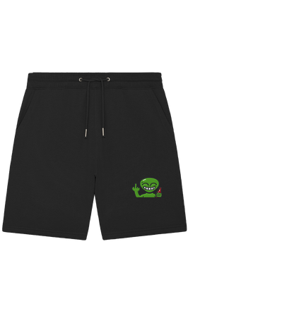 Alien mit Mittelfinger – Cosmic Party, irdischer Finger - Organic Jogger Shorts (Stick)