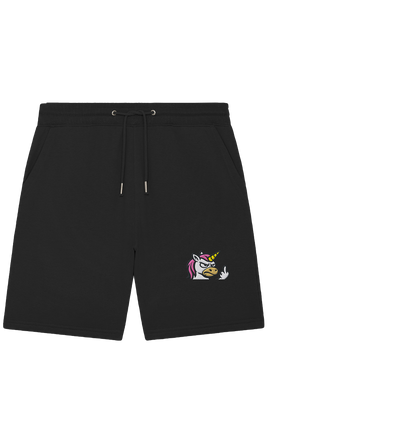 Einhorn mit Mittelfinger – Magie war gestern, jetzt kommt Klartext - Organic Jogger Shorts (Stick)