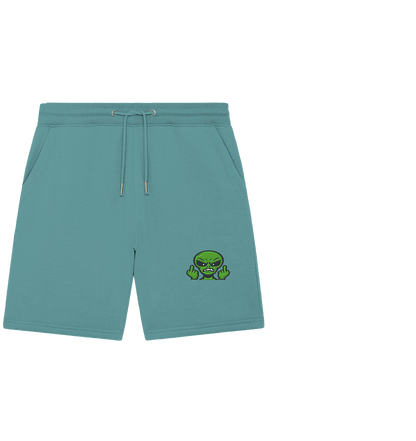 Alien mit Mittelfinger – Kontakt abgebrochen - Organic Jogger Shorts (Stick)