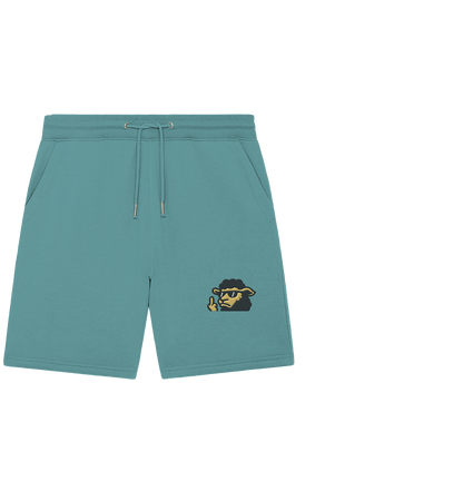 Schwarzes Schaf mit Mittelfinger – Lieber auffallen als mitlaufen - Organic Jogger Shorts (Stick)