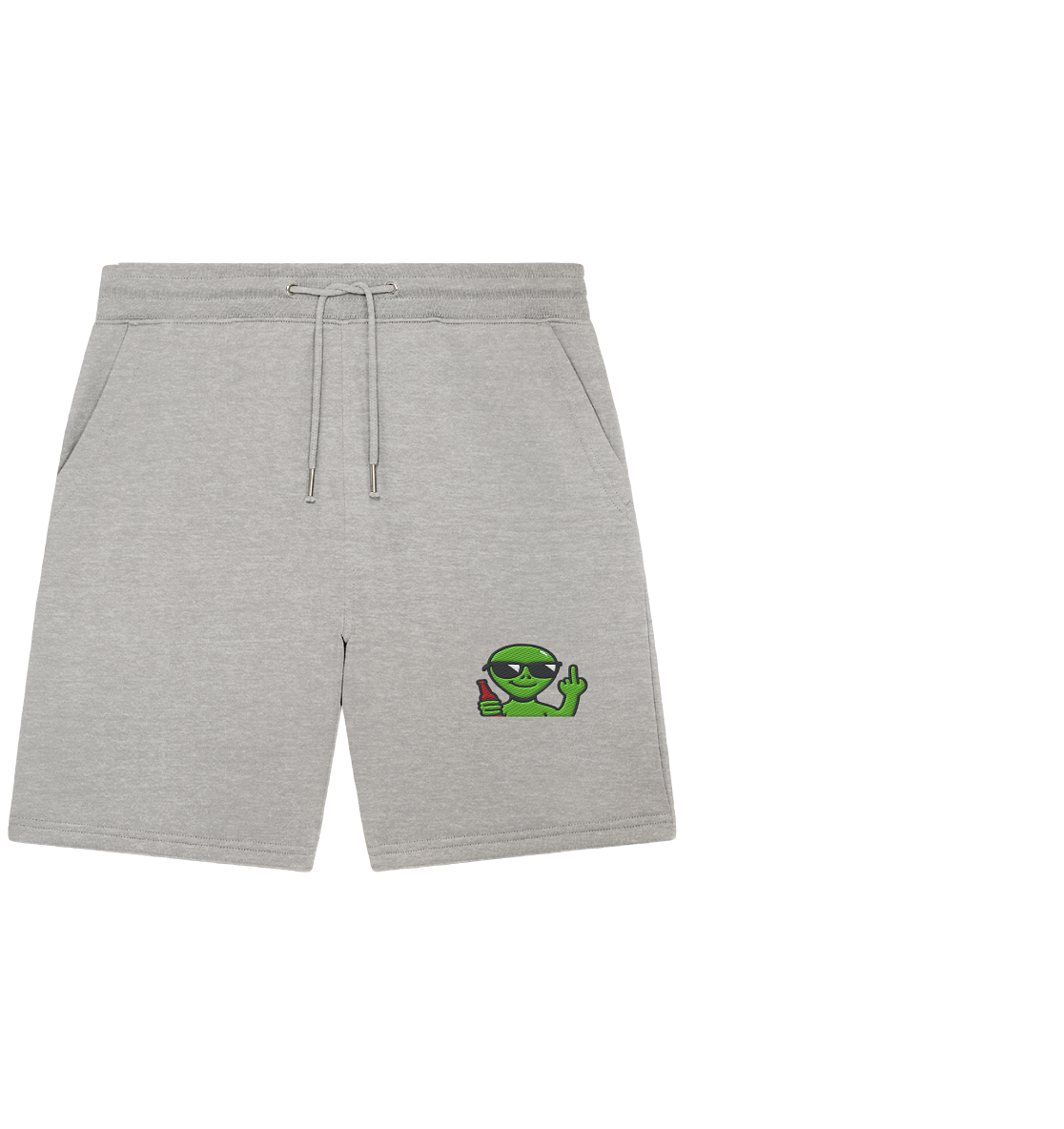 Alien mit Mittelfinger – Der Club gehört den Sternen - Organic Jogger Shorts (Stick)