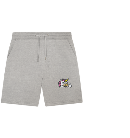 Einhorn mit Mittelfinger – Magie war gestern, jetzt kommt Klartext - Organic Jogger Shorts (Stick)