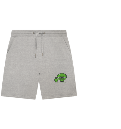 Alien mit Mittelfinger – Erdleben ist kein Ponyhof - Organic Jogger Shorts (Stick)