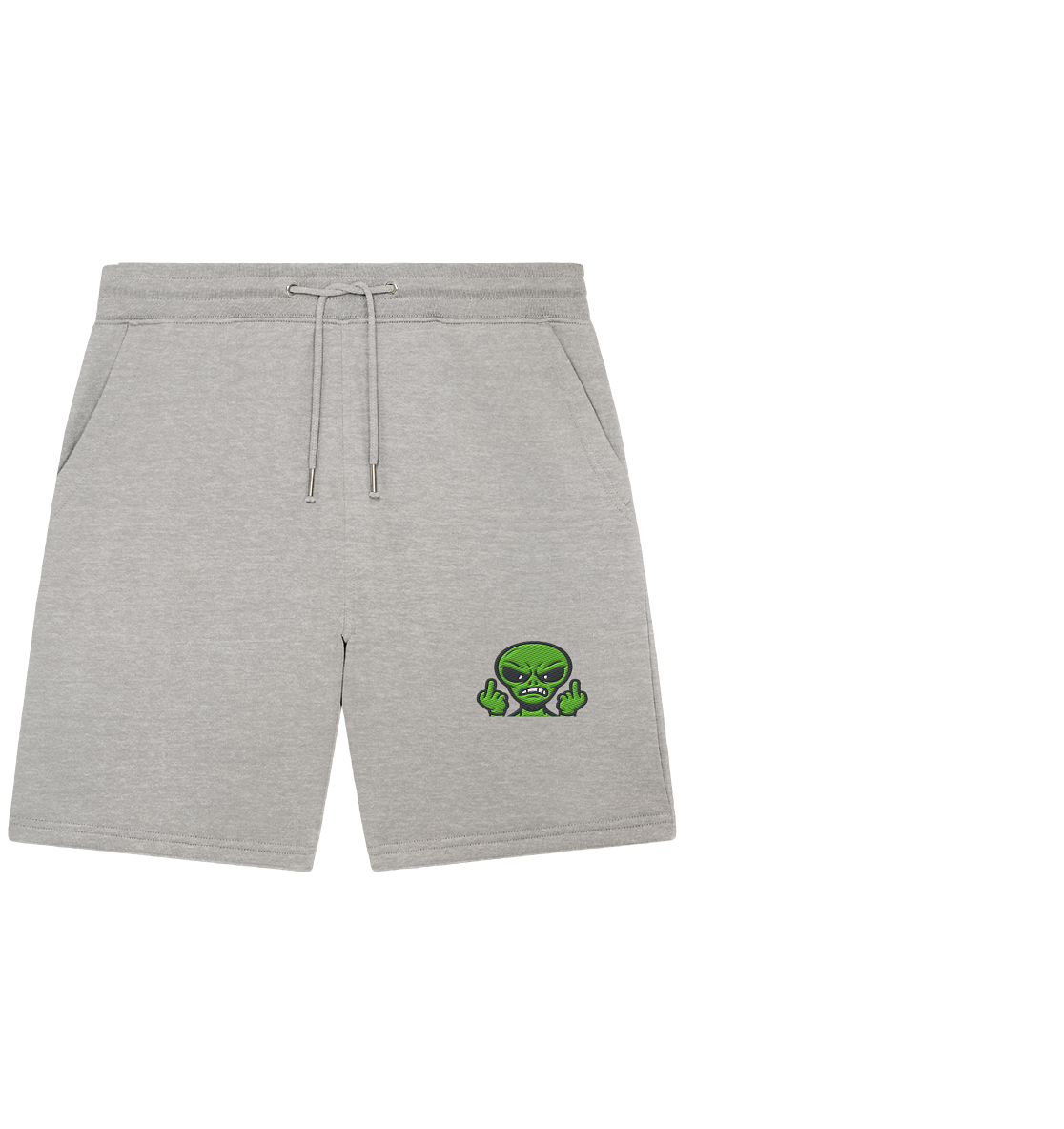 Alien mit Mittelfinger – Kontakt abgebrochen - Organic Jogger Shorts (Stick)