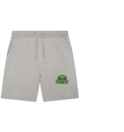 Alien mit Mittelfinger – Kontakt abgebrochen - Organic Jogger Shorts (Stick)