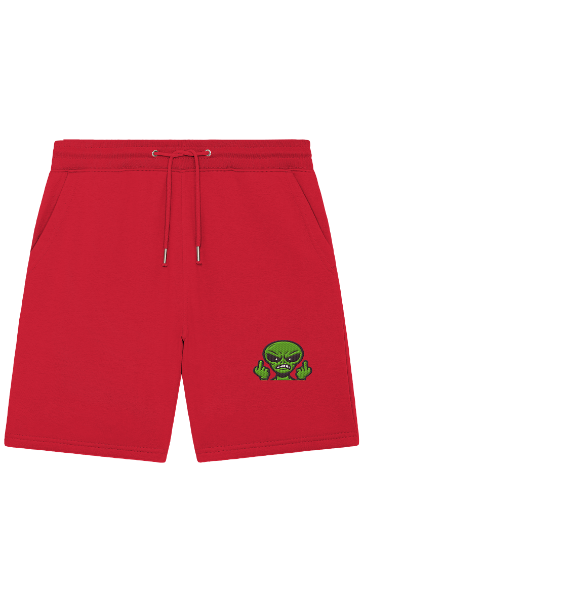 Alien mit Mittelfinger – Kontakt abgebrochen - Organic Jogger Shorts (Stick)