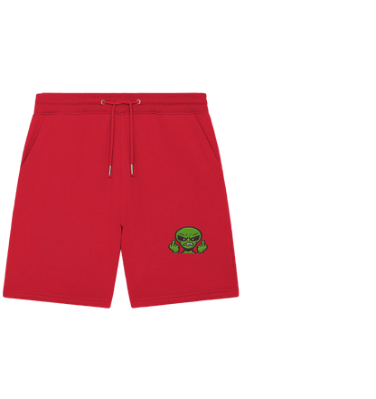 Alien mit Mittelfinger – Kontakt abgebrochen - Organic Jogger Shorts (Stick)