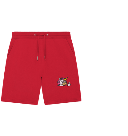 Einhorn mit Mittelfinger – Magie war gestern, jetzt kommt Klartext - Organic Jogger Shorts (Stick)