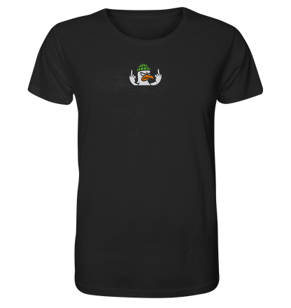 Möwe mit Mittelfinger – Kein Bock, keine Diskussionen - Organic Shirt (Stick)