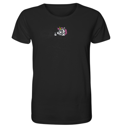 Einhorn mit Mittelfinger – Zu süß zum Ertragen, zu frech zum Ignorieren - Organic Shirt (Stick)