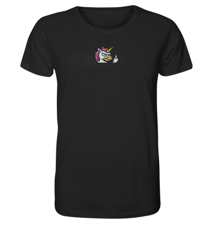 Einhorn mit Mittelfinger – Magie war gestern, jetzt kommt Klartext - Organic Shirt (Stick)