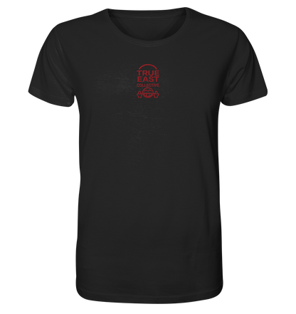 True East Logo & Doppelfinger-Smiley – Lächeln, aber lass stecken - Organic Shirt (Stick)