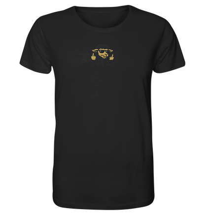 Schwarzes Schaf mit Mittelfinger – Schluss mit Nettigkeit - Organic Shirt (Stick)