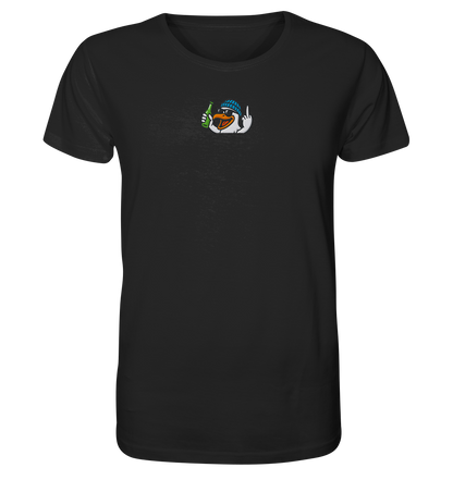 Möwe mit Mittelfinger – Der fliegende Cocktail der Verweigerung - Organic Shirt (Stick)