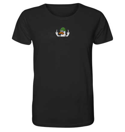 Möwe mit Mittelfinger – Vogel zeigen, Stil behalten - Organic Shirt (Stick)