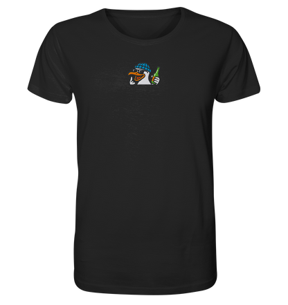 Möwe mit Mittelfinger – Dein nachtaktives Party-Orakel - Organic Shirt (Stick)