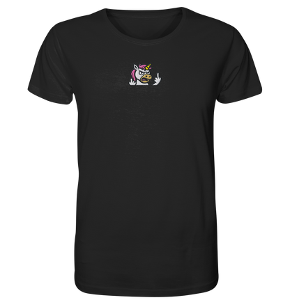 Einhorn mit Mittelfinger – Wenn die Zuckerwatte abgelaufen ist - Organic Shirt (Stick)
