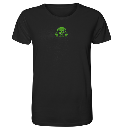 Alien mit Mittelfinger – Kontakt abgebrochen - Organic Shirt (Stick)