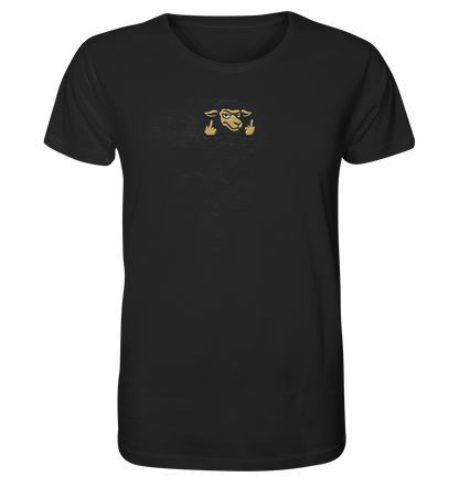 Schwarzes Schaf mit Mittelfinger – Das stille Nein in Stoffform - Organic Shirt (Stick)