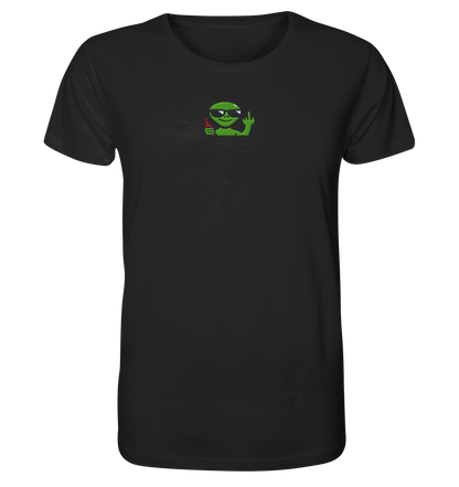 Alien mit Mittelfinger – Der Club gehört den Sternen - Organic Shirt (Stick)
