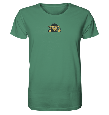Schwarzes Schaf mit Mittelfinger – Das stille Nein in Stoffform - Organic Shirt (Stick)