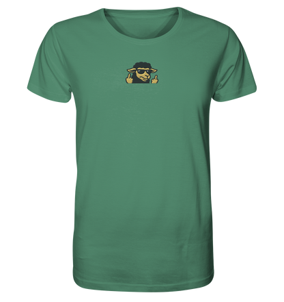 Schwarzes Schaf mit Mittelfinger – Schluss mit Nettigkeit - Organic Shirt (Stick)