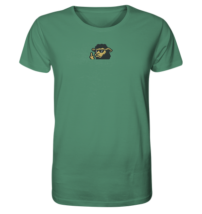 Schwarzes Schaf mit Mittelfinger – Lieber auffallen als mitlaufen - Organic Shirt (Stick)