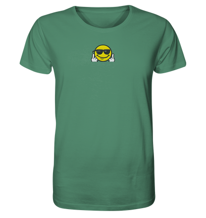 Smiley mit Mittelfinger – Gute Laune. Schlechte Laune. Klar geregelt. - Organic Shirt (Stick)